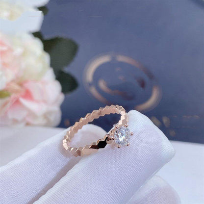 [Noble Aura jewelry]BEE LOVE RING PINK GOLD 1 DIAMOND