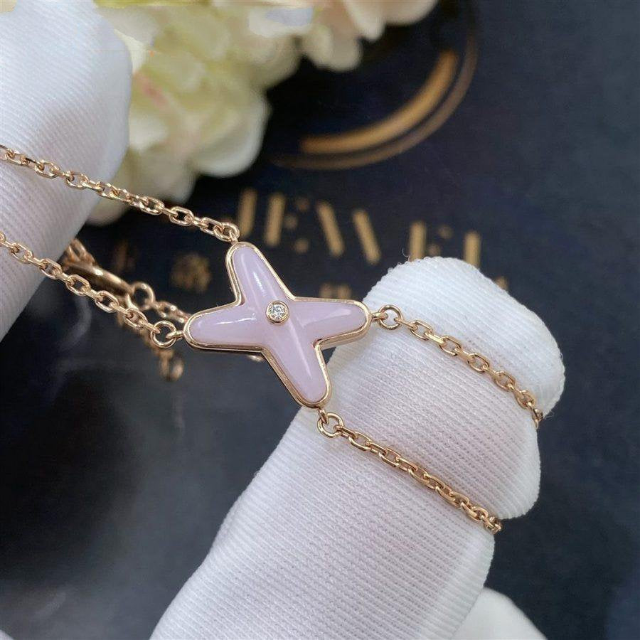 [Noble Aura jewelry]JEUX BRACELET PINK MOP PINK GOLD 1 DIAMOND