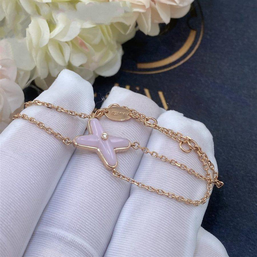 [Noble Aura jewelry]JEUX BRACELET PINK MOP PINK GOLD 1 DIAMOND