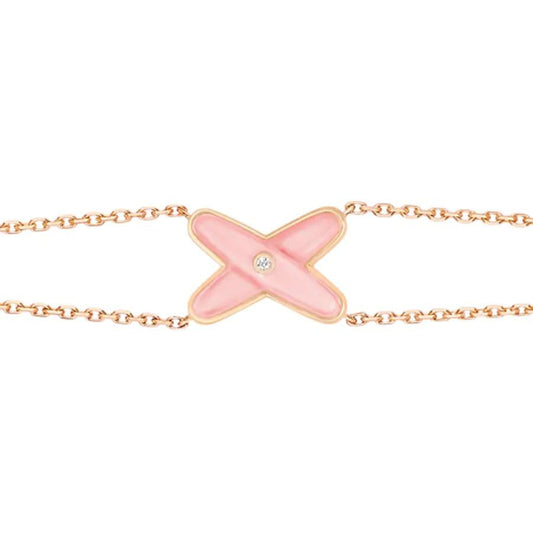 [Noble Aura jewelry]JEUX BRACELET PINK MOP PINK GOLD 1 DIAMOND