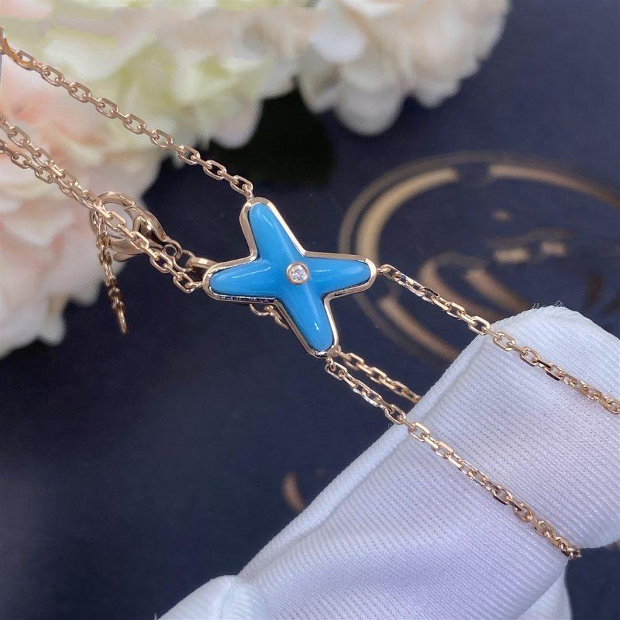 [Noble Aura jewelry]JEUX BRACELET TURQUOISE PINK GOLD 1 DIAMOND