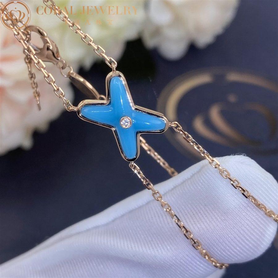 [Noble Aura jewelry]JEUX BRACELET TURQUOISE PINK GOLD 1 DIAMOND