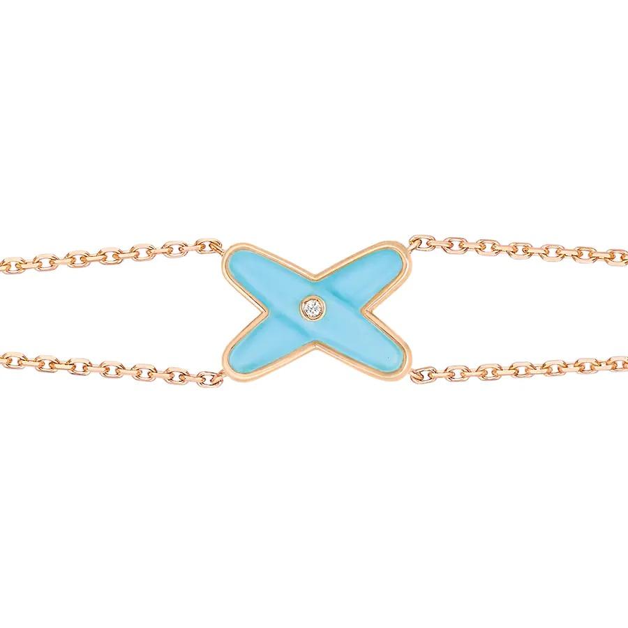 [Noble Aura jewelry]JEUX BRACELET TURQUOISE PINK GOLD 1 DIAMOND