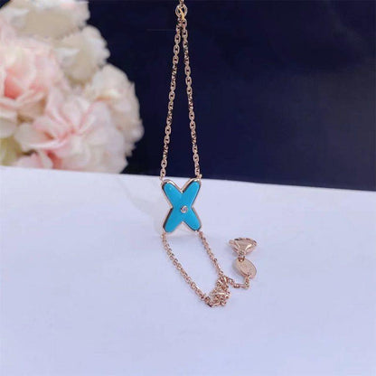 [Noble Aura jewelry]JEUX BRACELET TURQUOISE PINK GOLD 1 DIAMOND