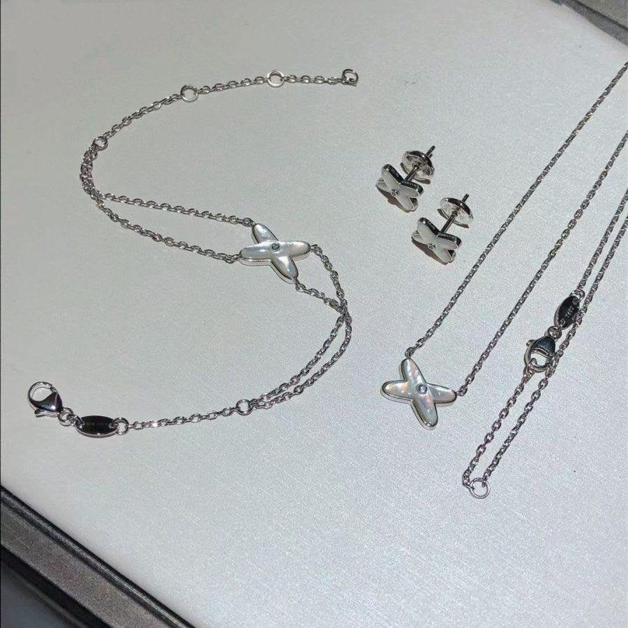 [Noble Aura jewelry]JEUX BRACELET WHITE MOP SILVER 1 DIAMOND