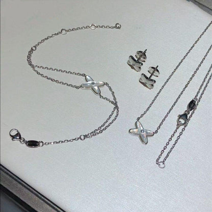 [Noble Aura jewelry]JEUX BRACELET WHITE MOP SILVER 1 DIAMOND