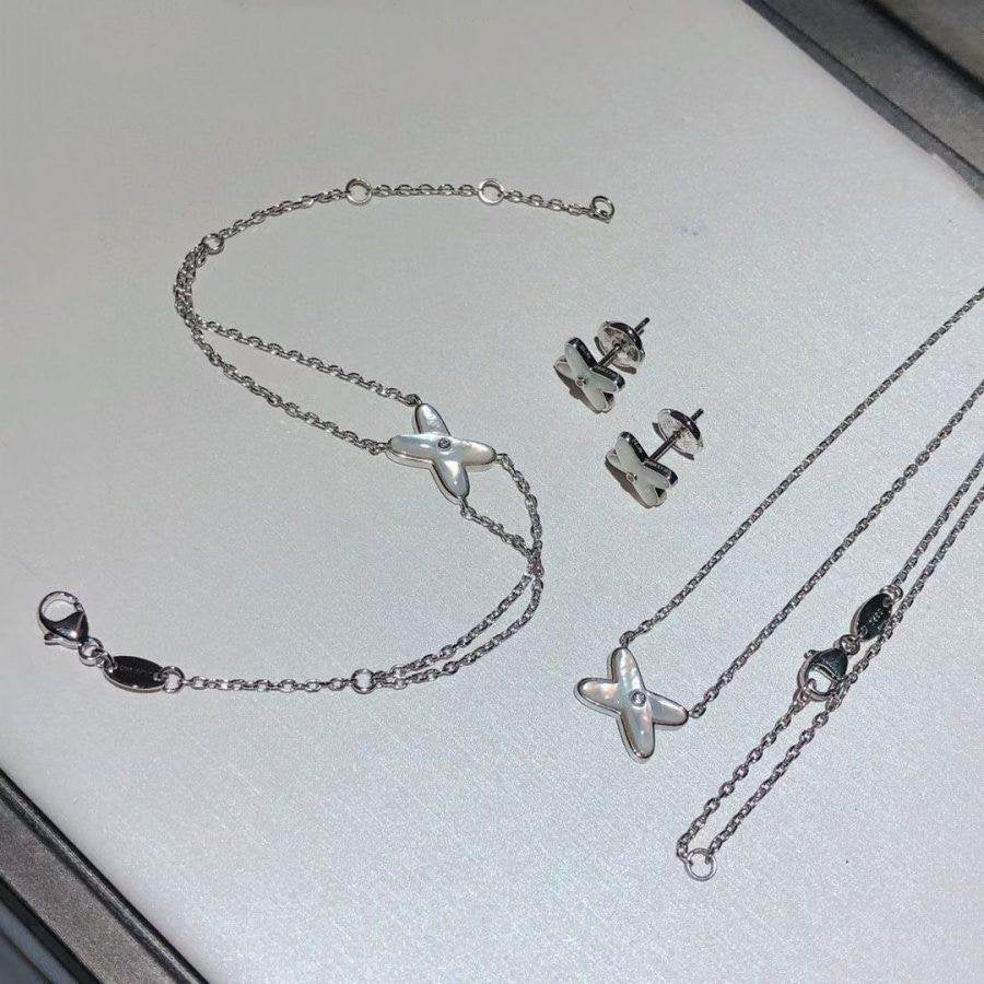 [Noble Aura jewelry]JEUX BRACELET WHITE MOP SILVER 1 DIAMOND