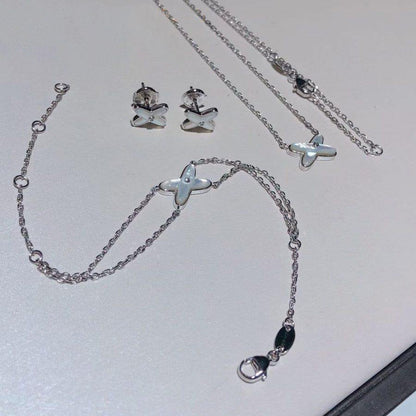 [Noble Aura jewelry]JEUX BRACELET WHITE MOP SILVER 1 DIAMOND