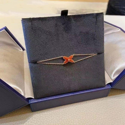 [Noble Aura jewelry]JEUX BRACELET CARNELIAN PINK GOLD 1 DIAMOND