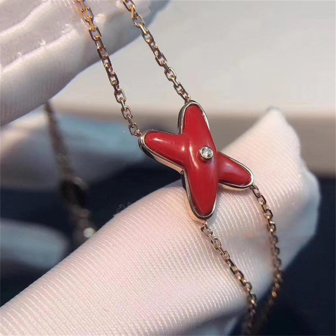 [Noble Aura jewelry]JEUX BRACELET CARNELIAN PINK GOLD 1 DIAMOND