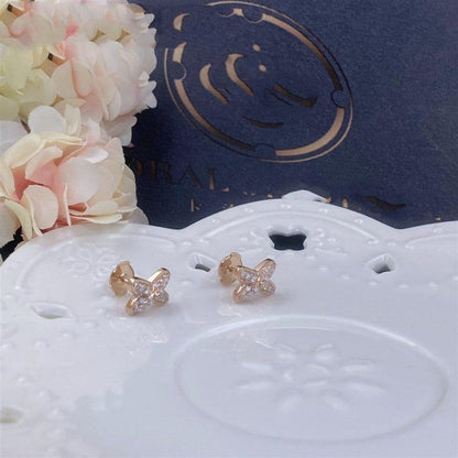 [Noble Aura jewelry]JEUX DE PINK GOLD DIAMOND EARRINGS