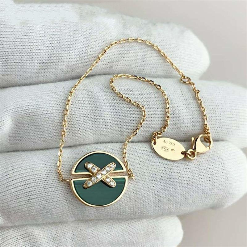 [Noble Aura jewelry]JEUX DE BRACELET MALACHITE PINK GOLD DIAMONDS