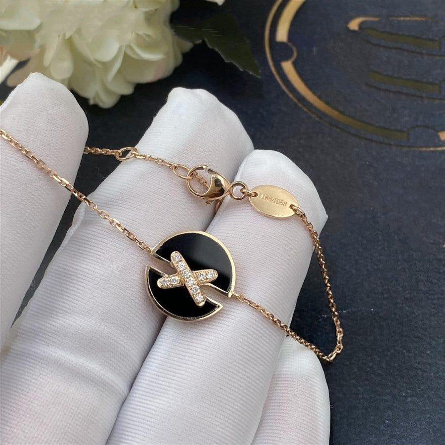 [Noble Aura jewelry]JEUX DE BRACELET ONYX PINK GOLD DIAMOND
