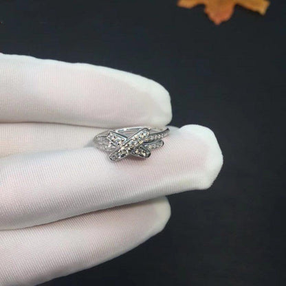 [Noble Aura jewelry]JEUX DE SILVER DIAMOND RING