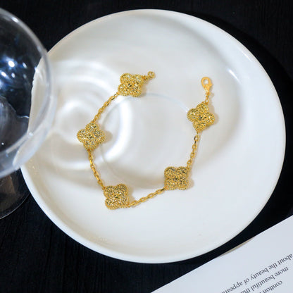 [Noble Aura jewelry]CLOVER 5 MOTIFS BRONZING BRACELET