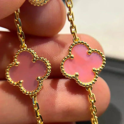 [Noble Aura jewelry] CLOVER 5 MOTIFS  PINK MOP BRACELET COLLECTION