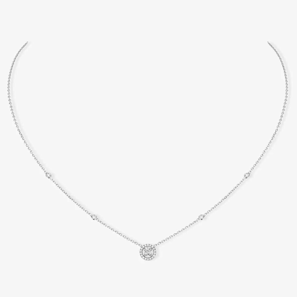 [Noble Aura jewelry]Diamond Necklace 0,20ct Brilliant Shape Joy