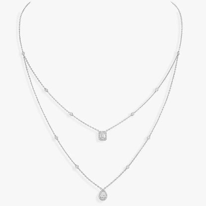 [Noble Aura jewelry]Diamond Necklace My Twin 2 Rows