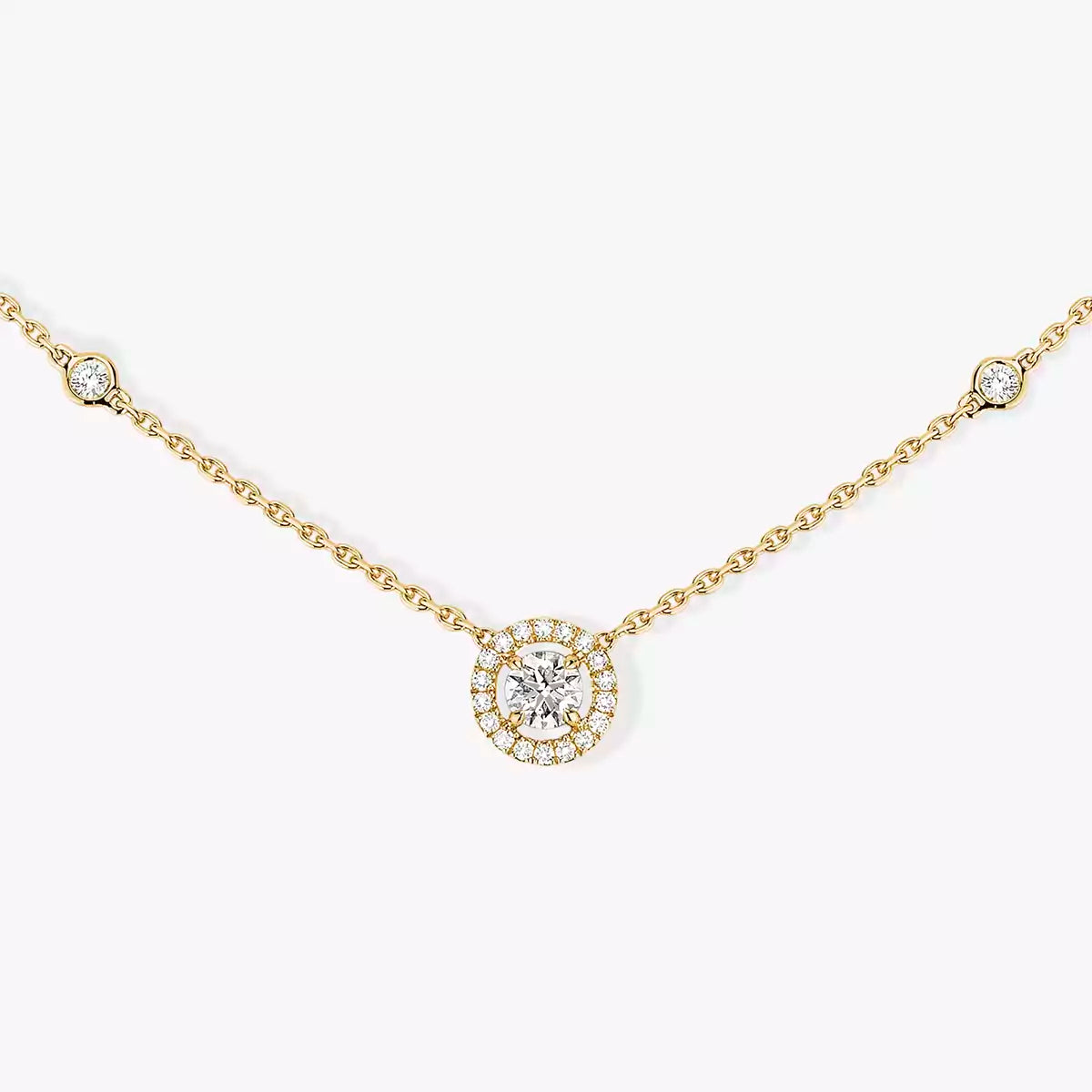 [Noble Aura jewelry]Diamond Necklace 0,20ct Brilliant Shape Joy