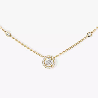 [Noble Aura jewelry]Diamond Necklace 0,20ct Brilliant Shape Joy