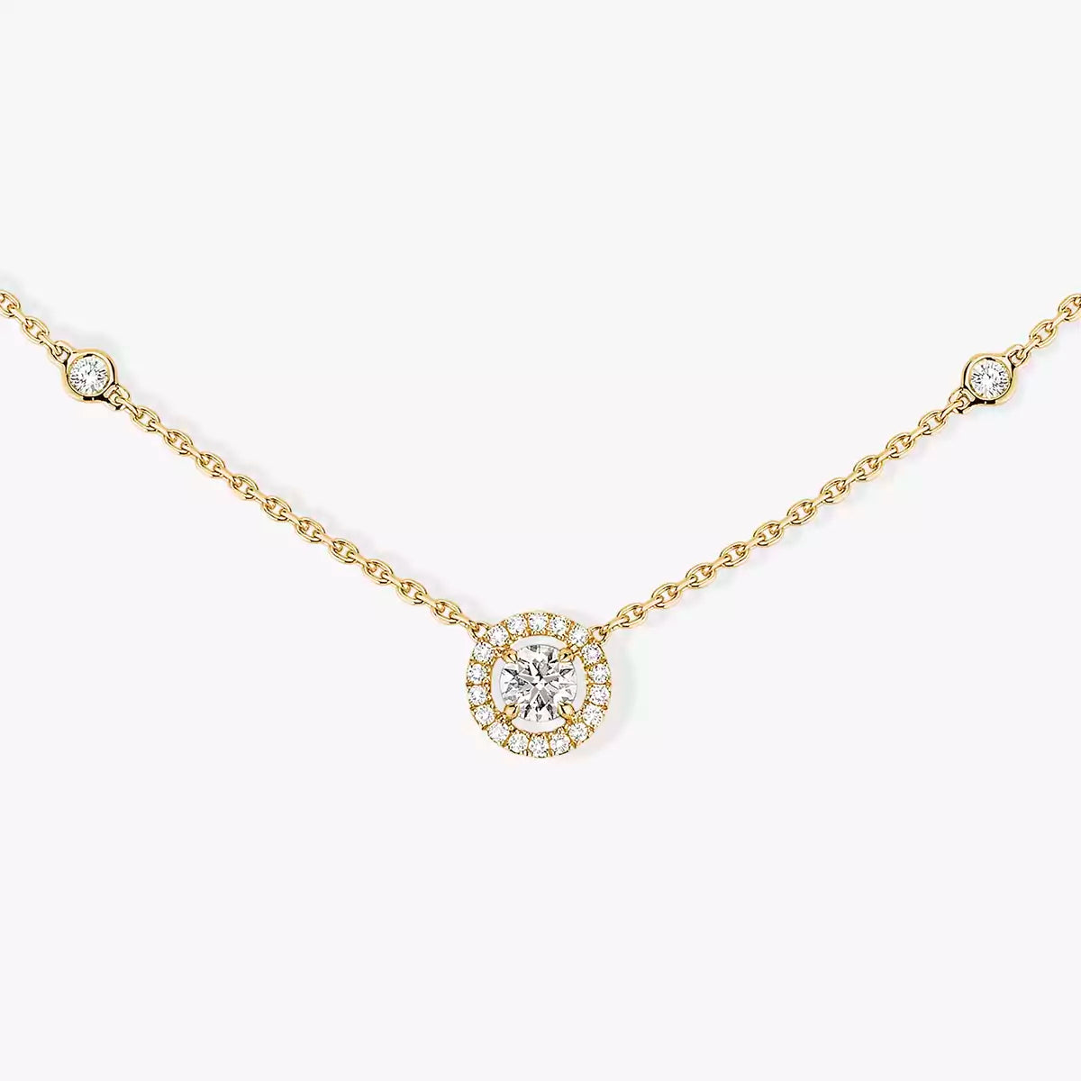 [Noble Aura jewelry]Diamond Necklace 0,20ct Brilliant Shape Joy