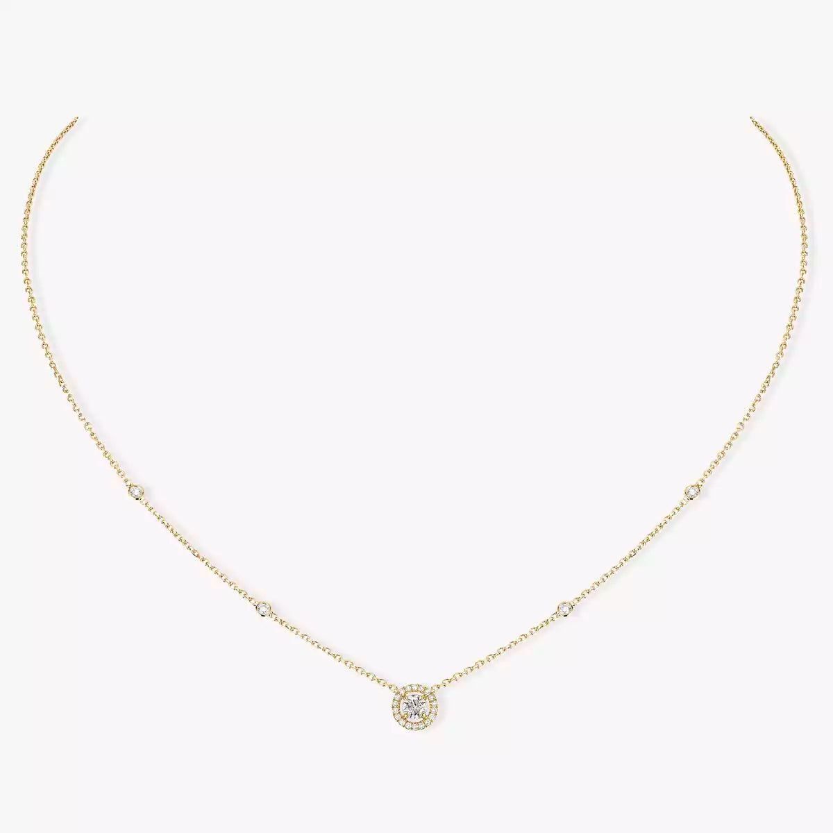 [Noble Aura jewelry]Diamond Necklace 0,20ct Brilliant Shape Joy