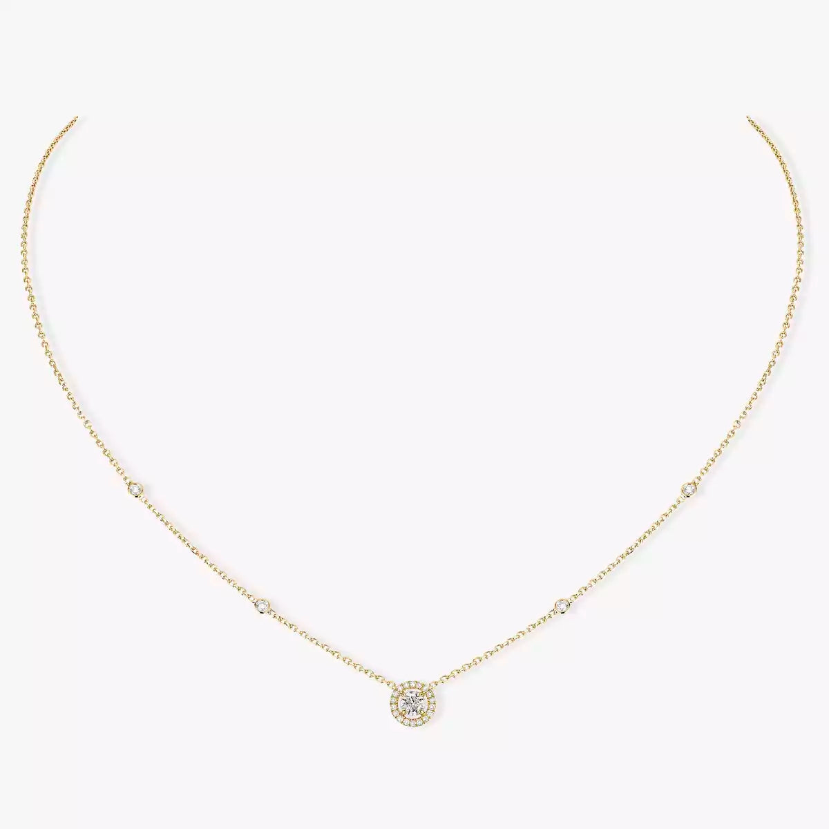 [Noble Aura jewelry]Diamond Necklace 0,20ct Brilliant Shape Joy