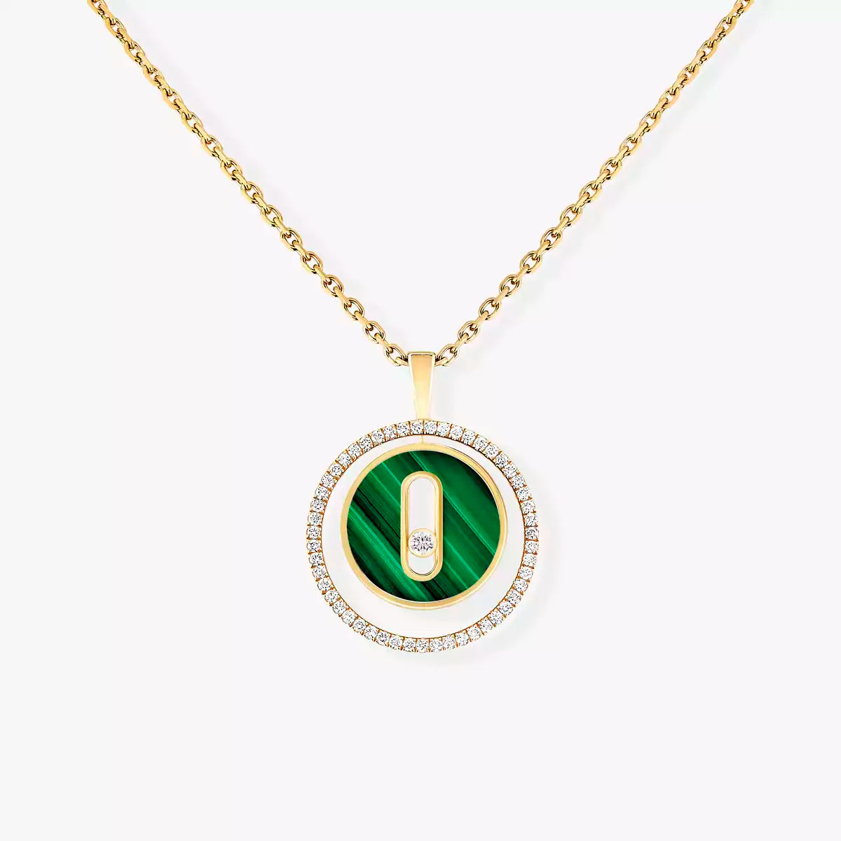 [Noble Aura jewelry]Lucky Move Diamond Necklace in Rose Gold and White Mother-of-Pearl