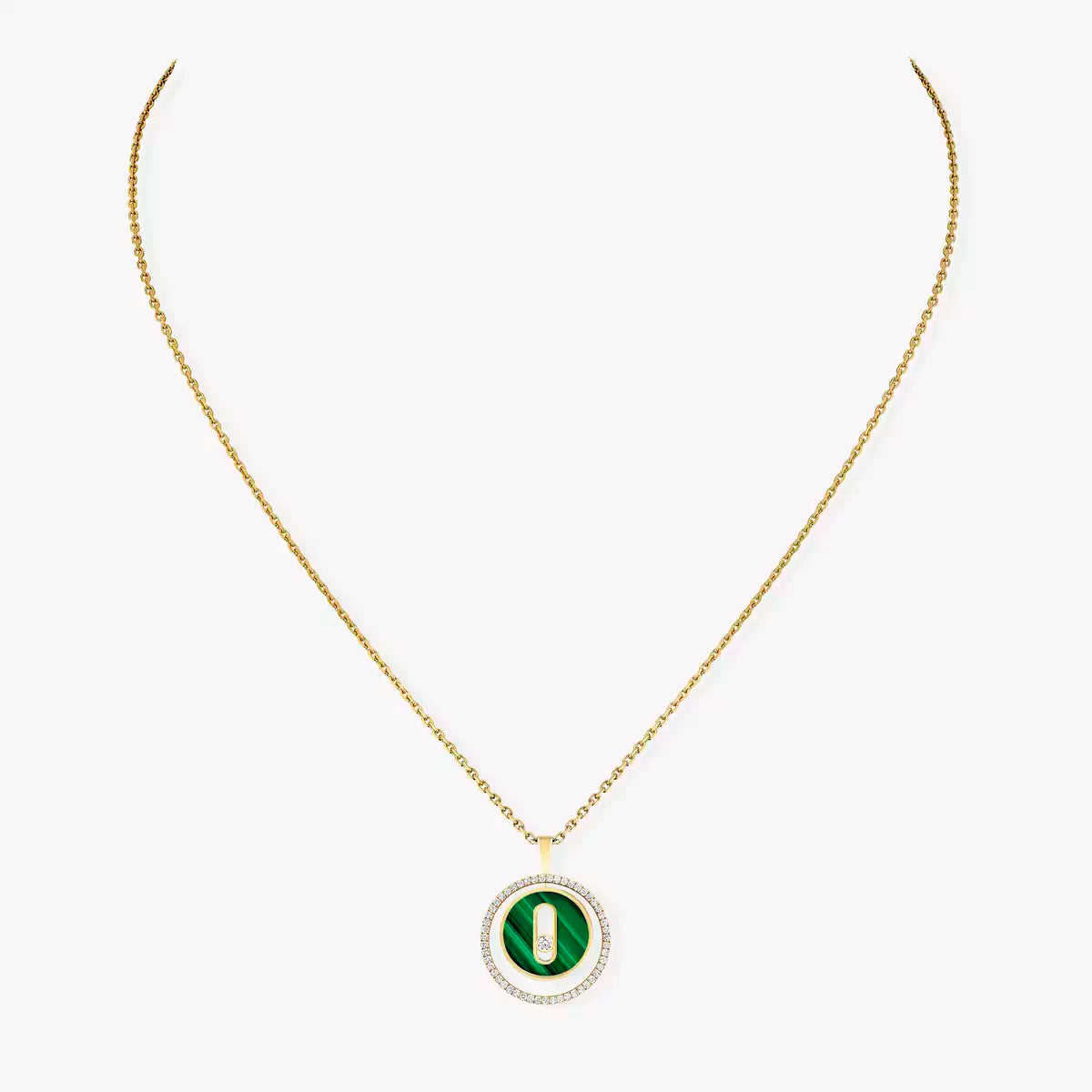 [Noble Aura jewelry]Lucky Move Diamond Necklace in Rose Gold and White Mother-of-Pearl