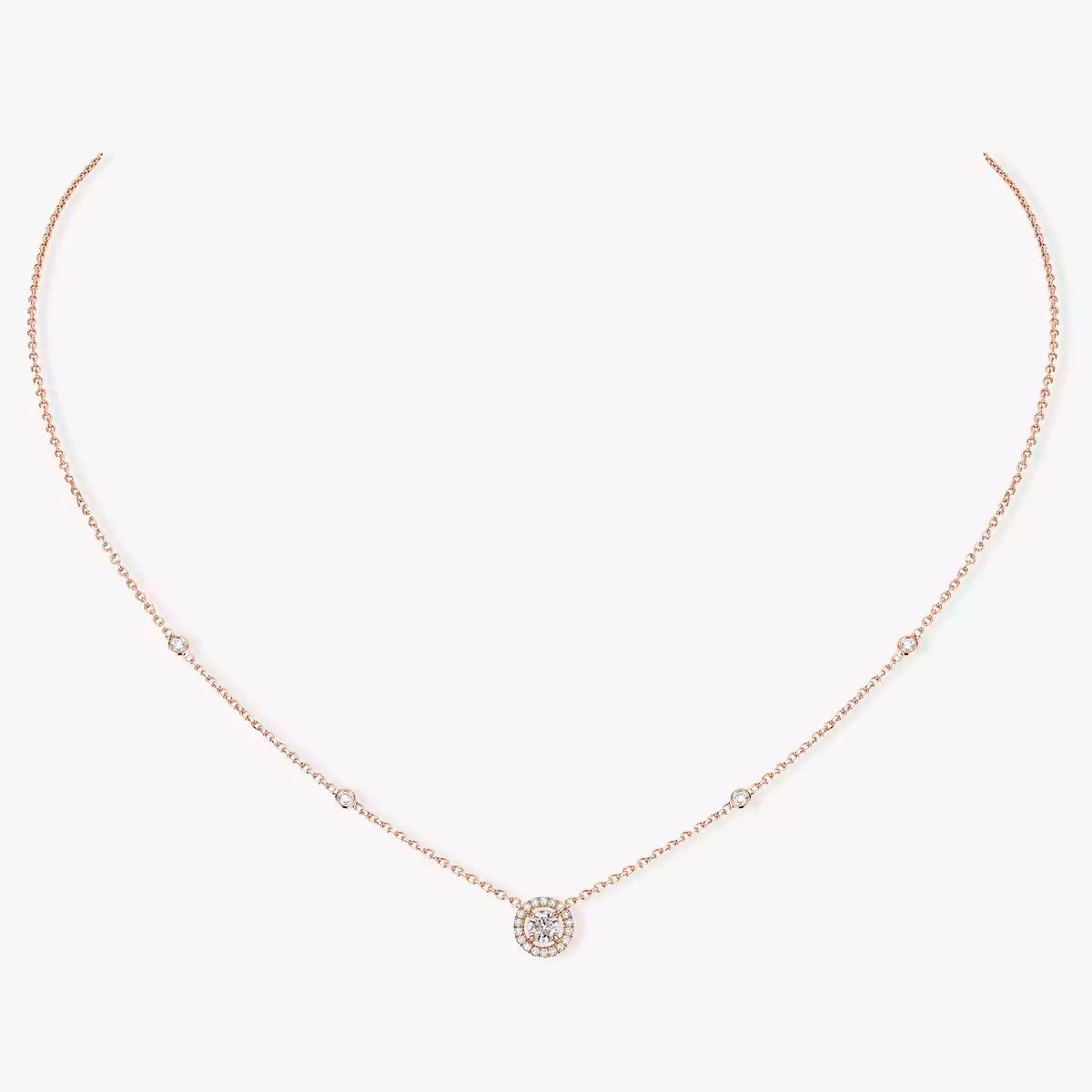 [Noble Aura jewelry]Diamond Necklace 0,20ct Brilliant Shape Joy