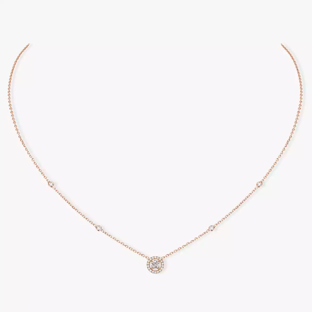 [Noble Aura jewelry]Diamond Necklace 0,20ct Brilliant Shape Joy