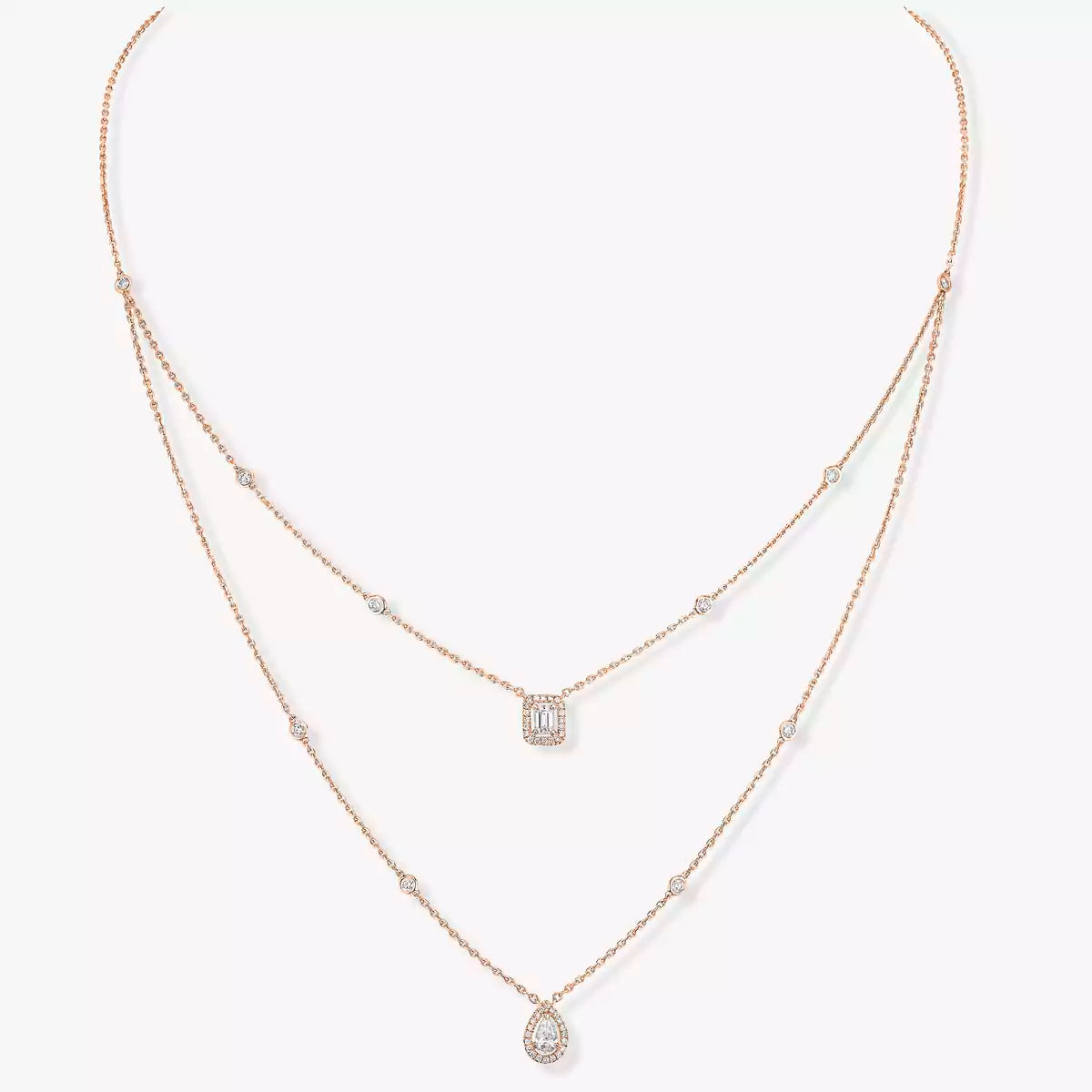 [Noble Aura jewelry]Diamond Necklace My Twin 2 Rows
