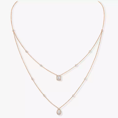 [Noble Aura jewelry]Diamond Necklace My Twin 2 Rows