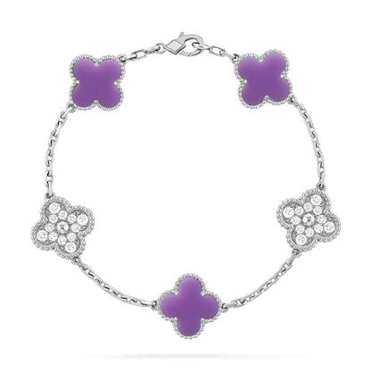 [Noble Aura jewelry]CLOVER 5 MOTIF LIGHT PURPLE BRACELET COLLECTION
