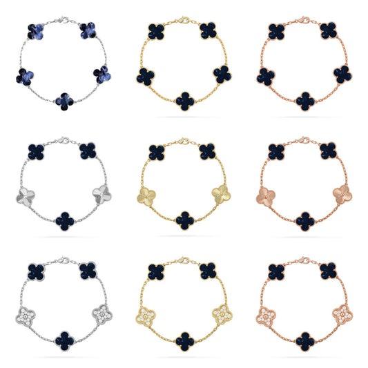 [Noble Aura jewelry]CLOVER 5 MOTIF PIETERSITE BRACELET COLLECTION