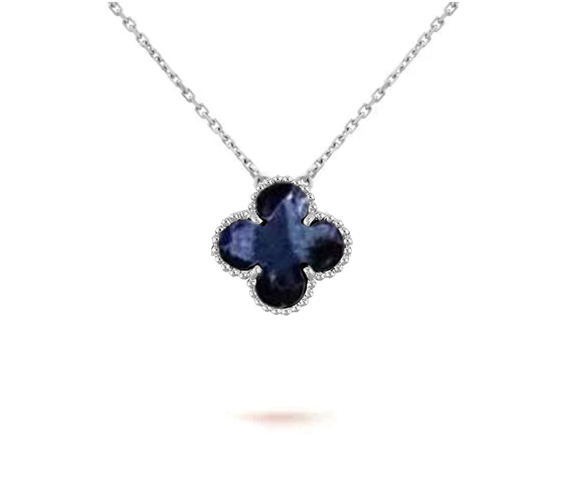 [Noble Aura jewelry]CLOVER 15MM NECKLACE SILVER COLLECTION