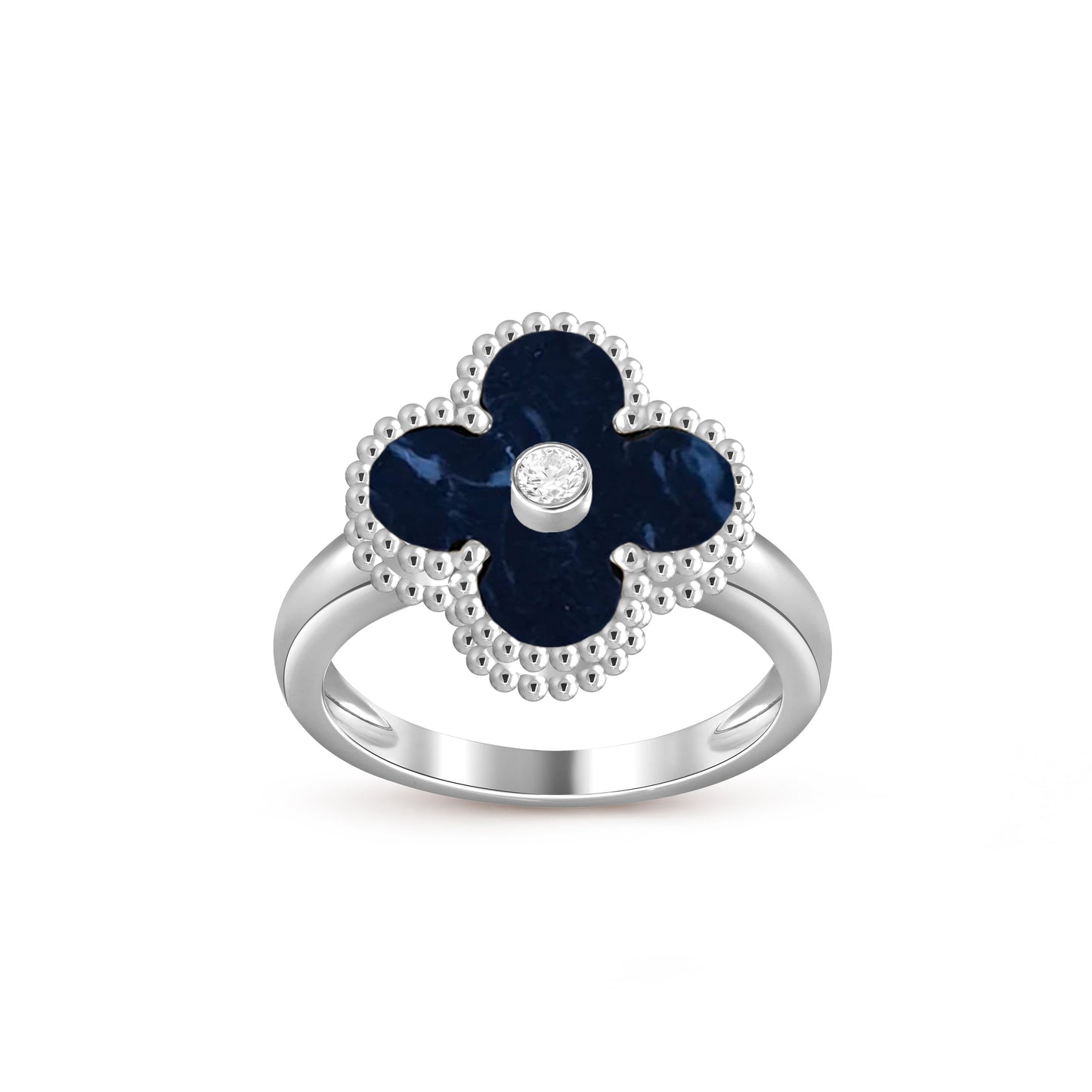 [Noble Aura jewelry]CLOVER SILVER DIOMND RING COLLECTION