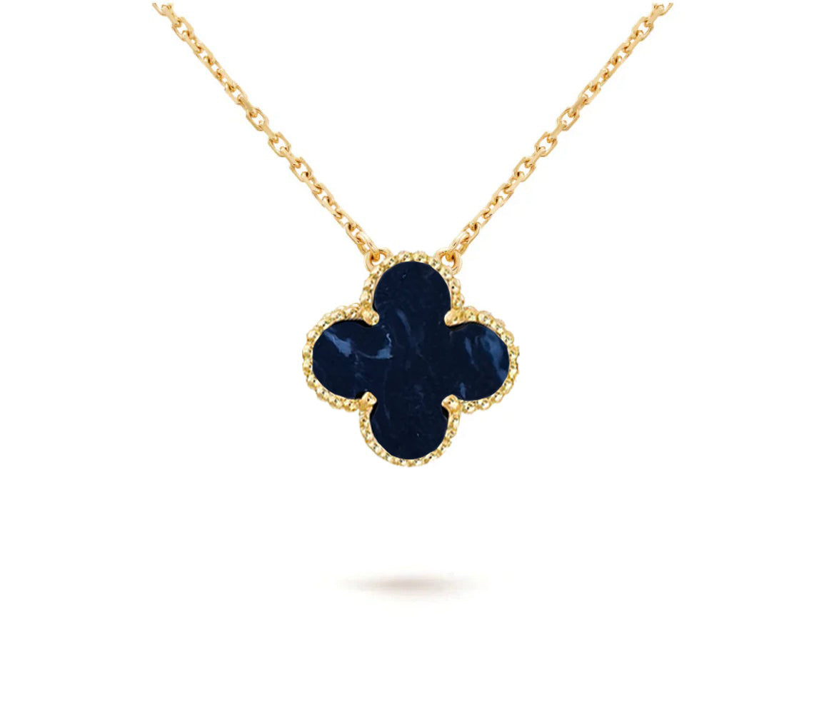 [Noble Aura jewelry]CLOVER 15MM SINGLE FLOWER NECKLACE COLLECTION