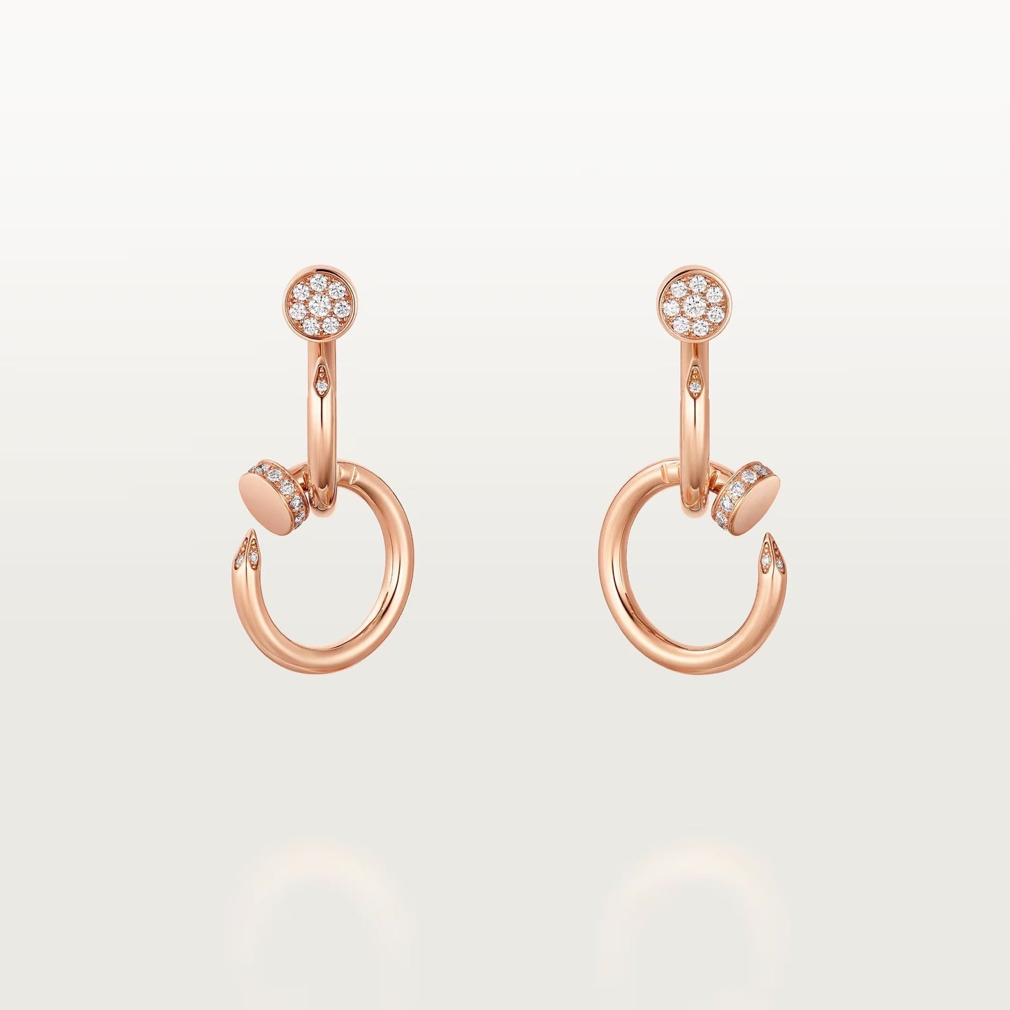 [Noble Aura jewelry]JUSTE HALF DIAMOND DOUBLE EARRINGS