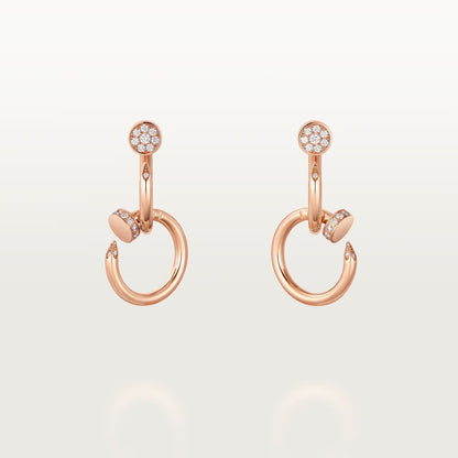 [Noble Aura jewelry]JUSTE HALF DIAMOND DOUBLE EARRINGS