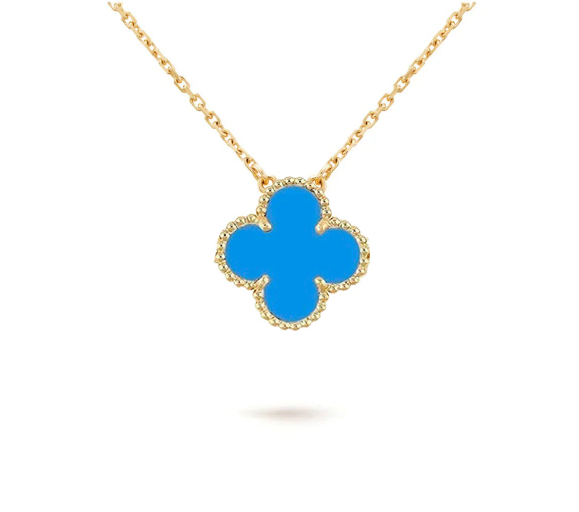 [Noble Aura jewelry]CLOVER 15MM SINGLE FLOWER NECKLACE COLLECTION