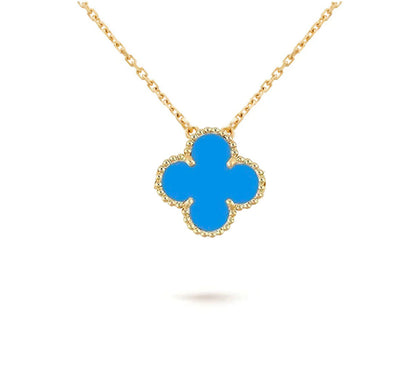 [Noble Aura jewelry]CLOVER 15MM SINGLE FLOWER NECKLACE COLLECTION
