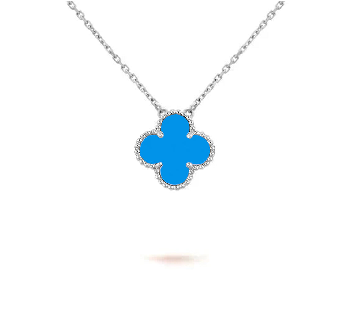 [Noble Aura jewelry]CLOVER 15MM NECKLACE SILVER COLLECTION