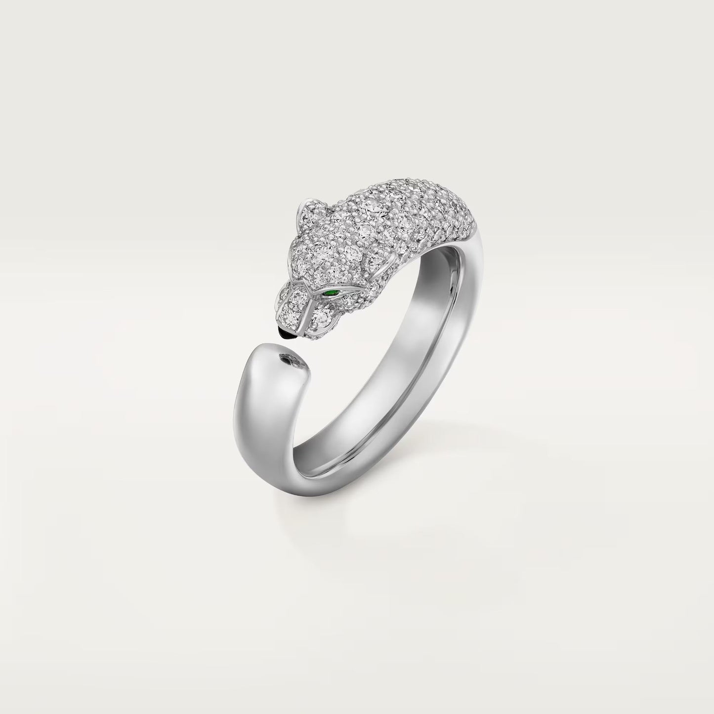 [Noble Aura jewelry]PANTHERE HALF DIAMOND SMALL RING