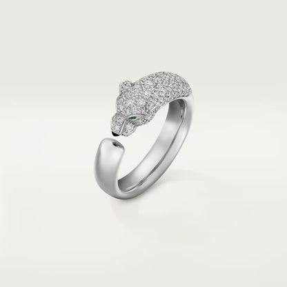 [Noble Aura jewelry]PANTHERE HALF DIAMOND SMALL RING