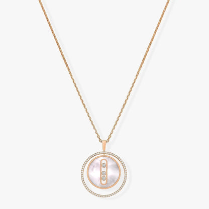 [Noble Aura jewelry]LUCKY MOVE MM NACRE BLANCHE DIAMOND NECKLACE