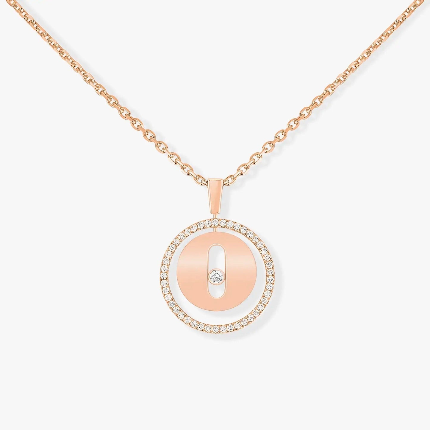 [Noble Aura jewelry]LUCKY MOVE PM NECKLACE PINK GOLD DIAMOND