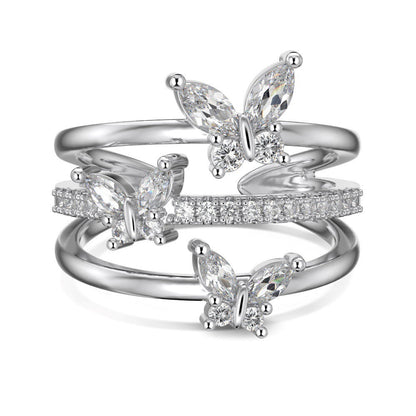 Butterfly Silver Ring Collection