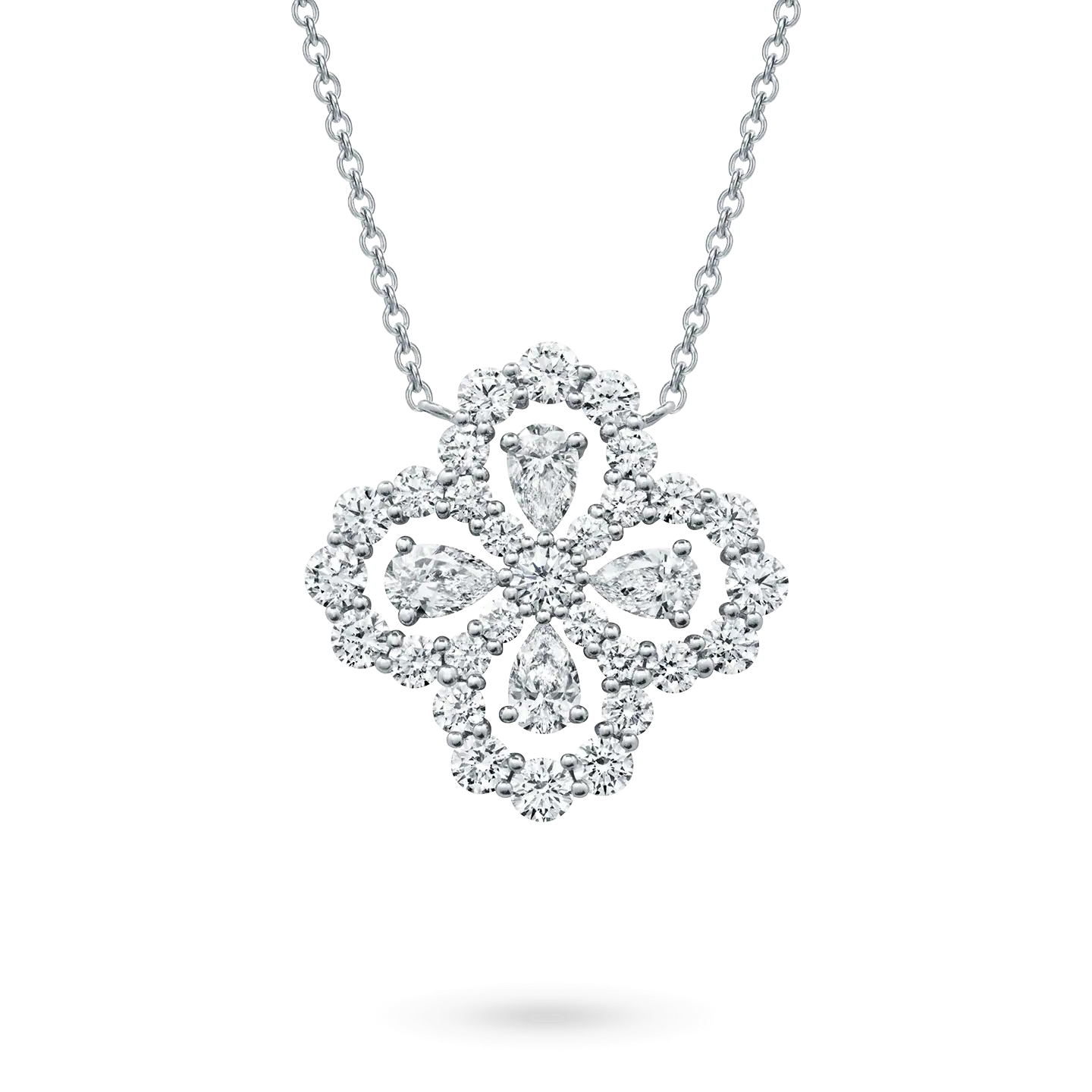 [Noble Aura jewelry]LOOP NECKLACE FULL MOTIF DIAMOND 16MM MULTIPLE COLORS