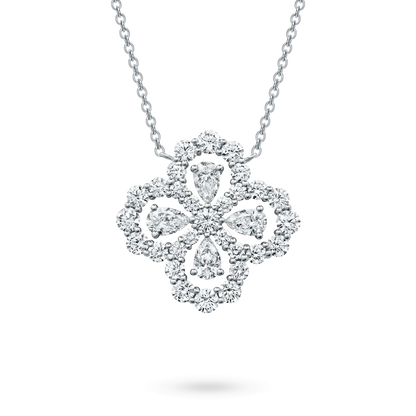 [Noble Aura jewelry]LOOP NECKLACE FULL MOTIF DIAMOND 16MM MULTIPLE COLORS
